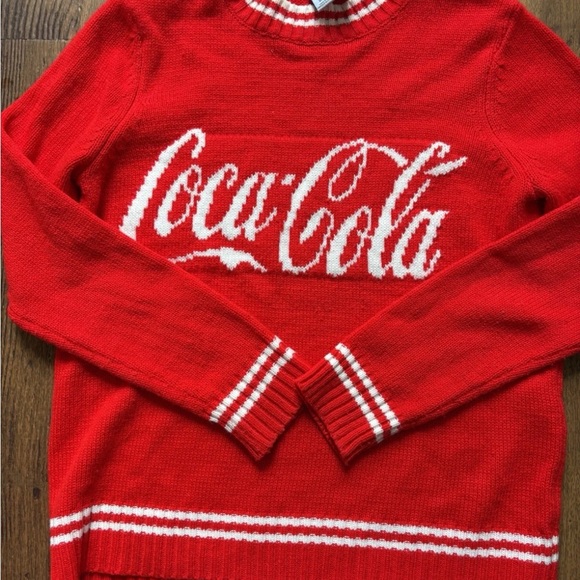 Coca Cola Red Knit Crewneck with White Logo - Picture 3 of 9